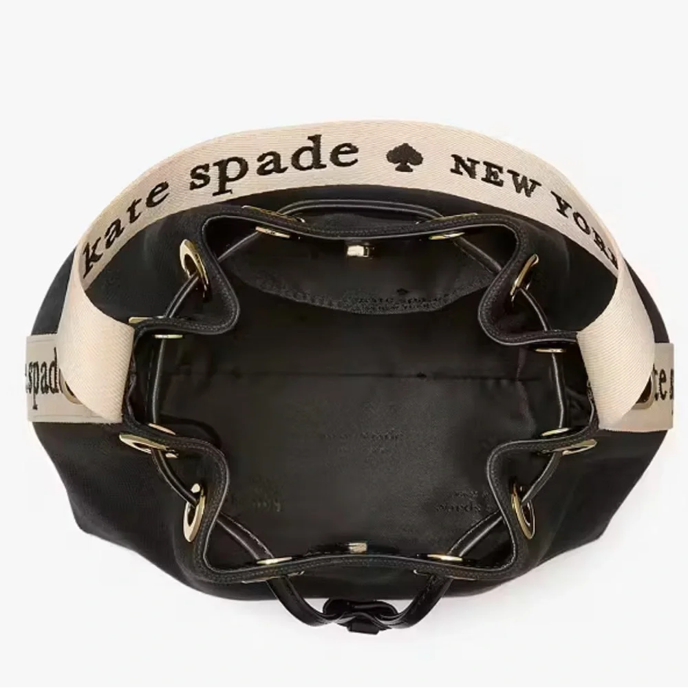 Kate Spade Kip Canvas Bucket Bag Black - Picture 14 of 15